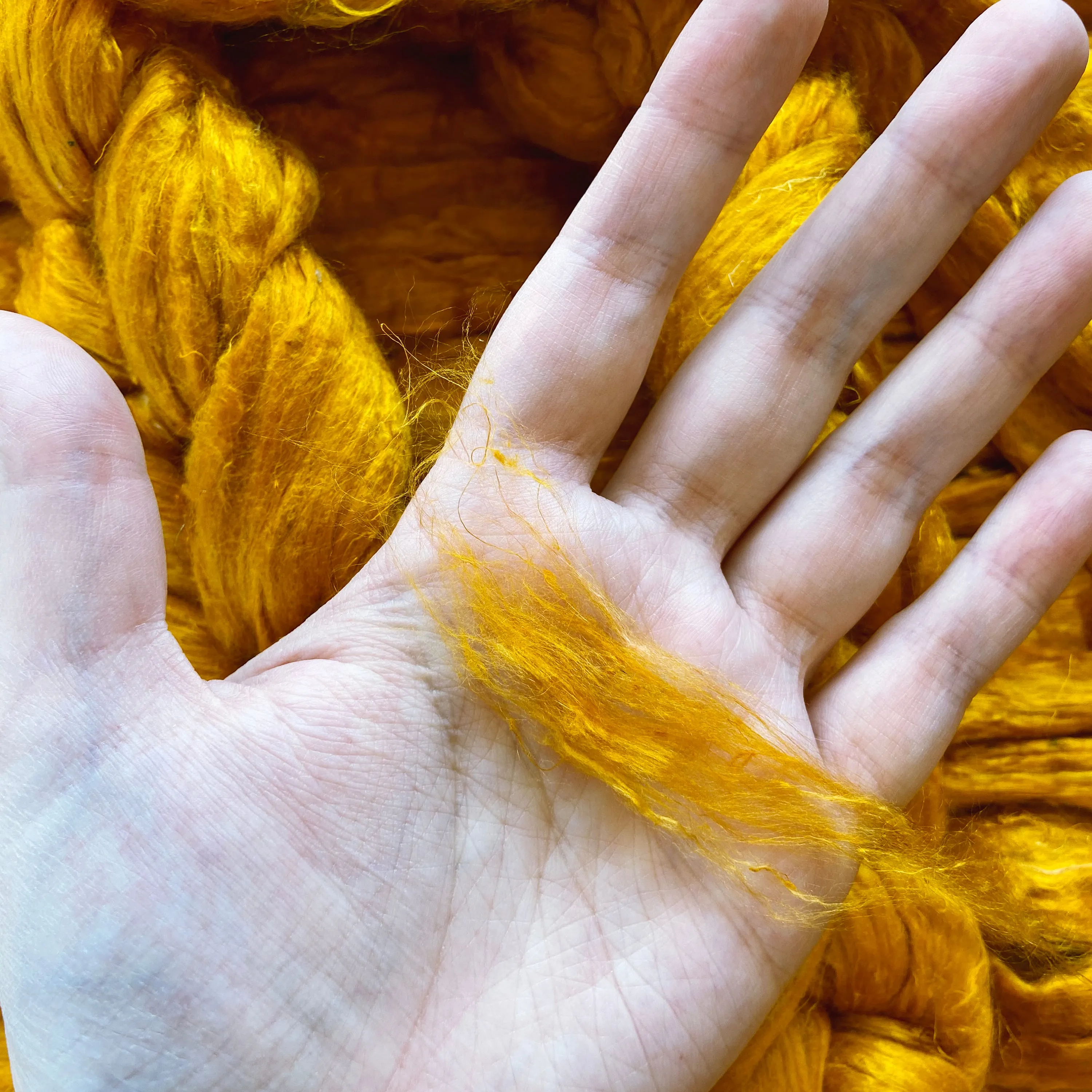 "Goldrush" Sari Silk Recycled blended braid