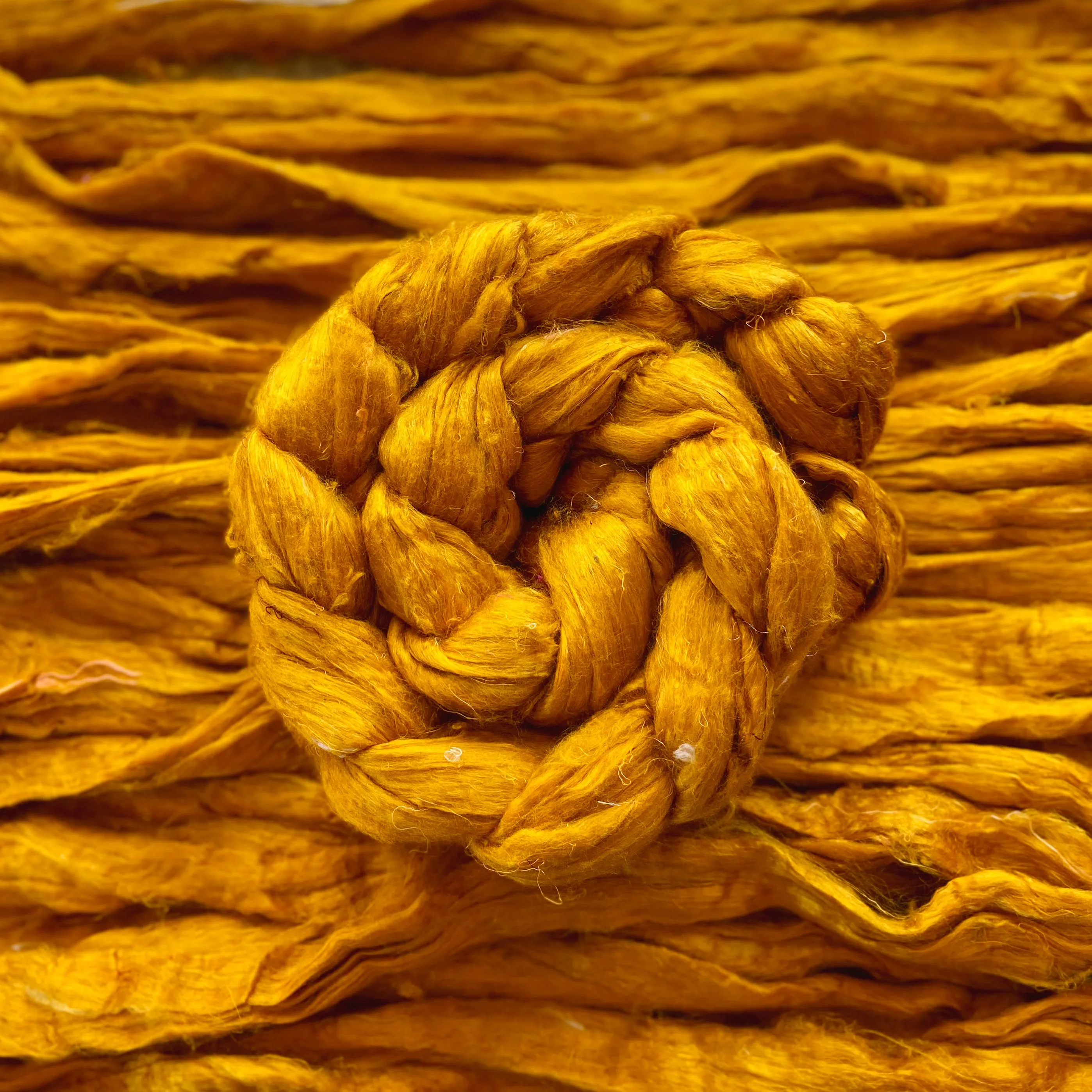 "Goldrush" Sari Silk Recycled blended braid