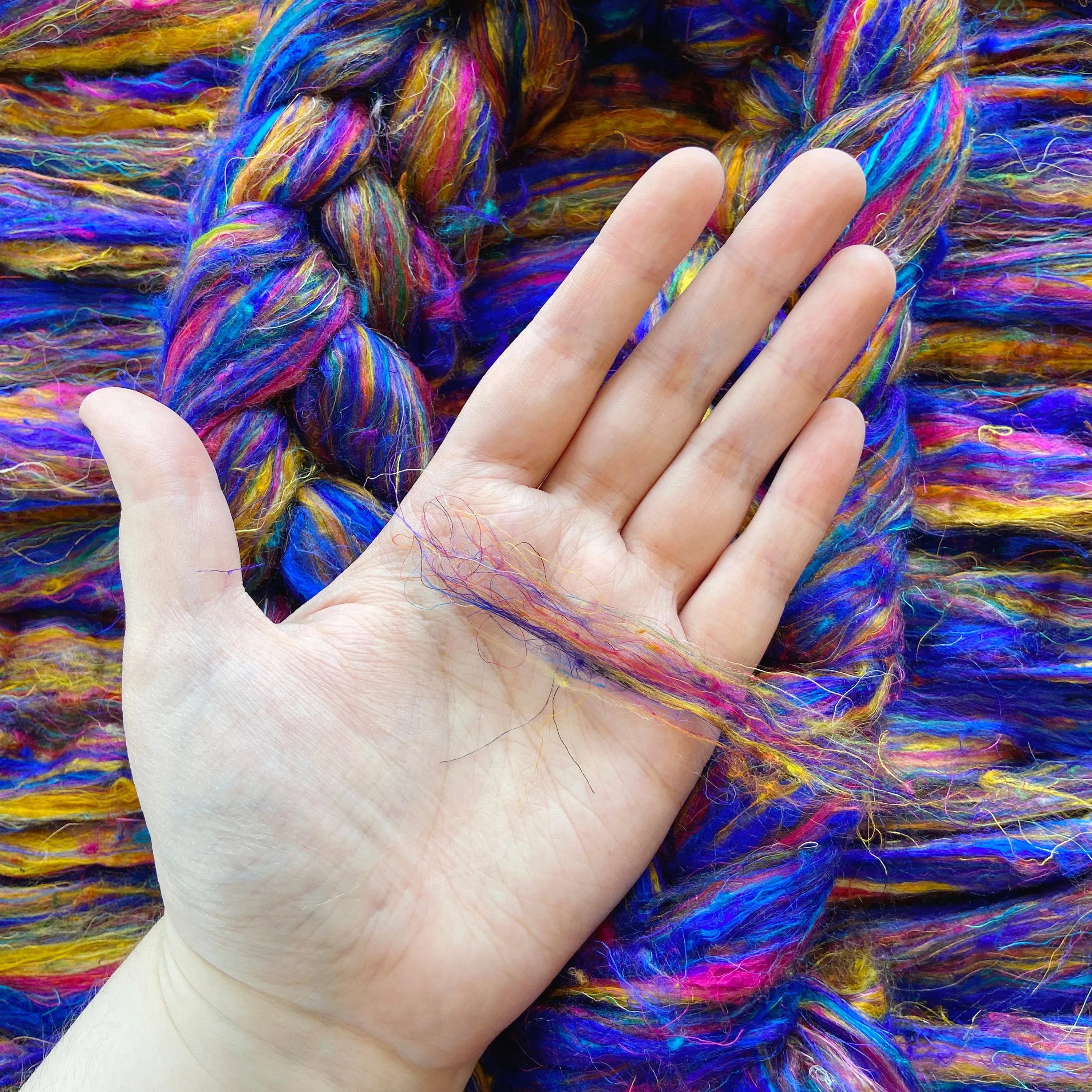 "Jumble" Sari Silk Recycled blended braid