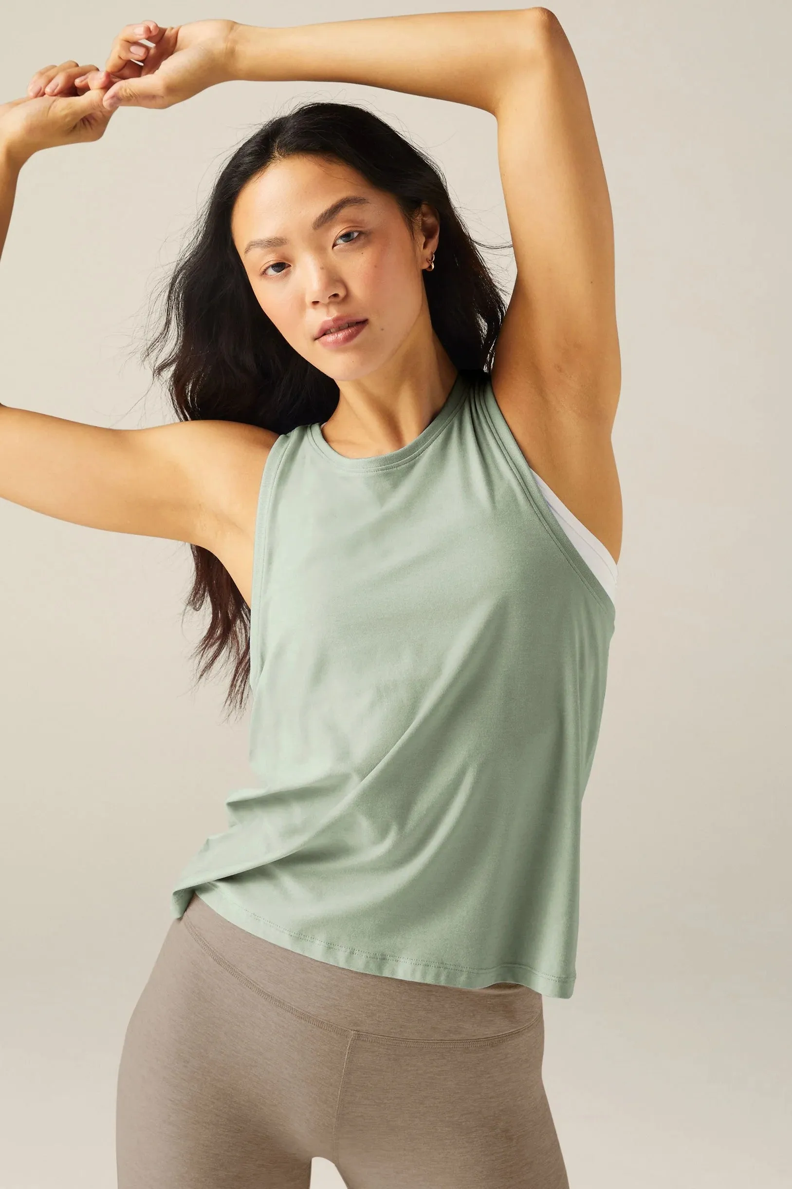 ReBalanced Muscle Tank - Minty Slate