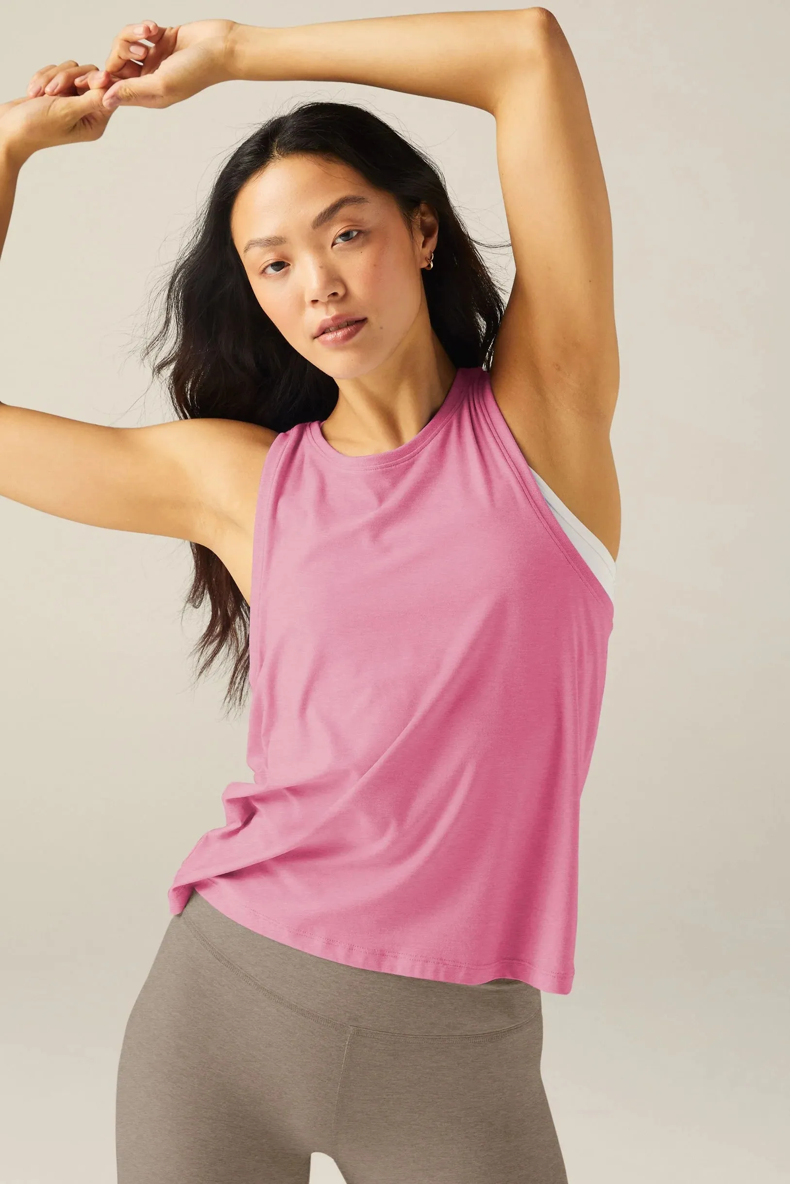 ReBalanced Muscle Tank - Pink Bloom