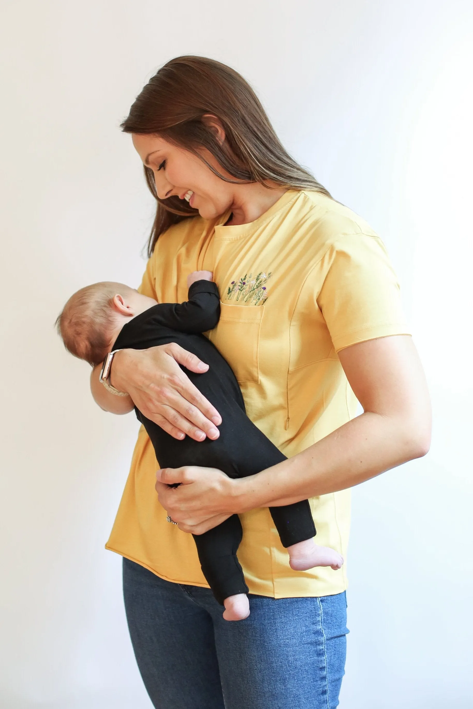 Relaxed Fit Zip Breastfeeding Tee