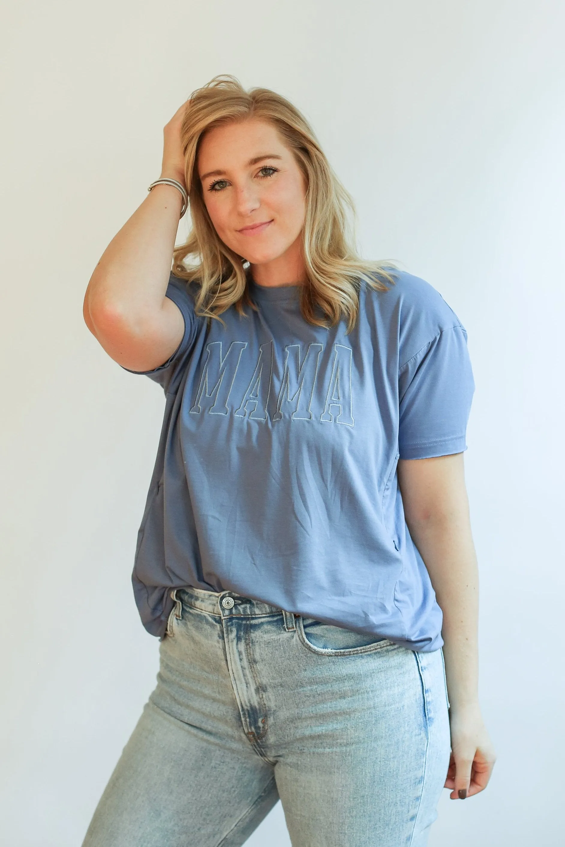 Relaxed Fit Zip Breastfeeding Tee