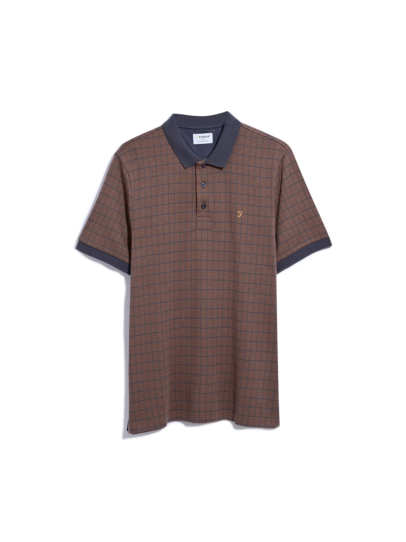 Rutland Check Polo Shirt In Charcoal