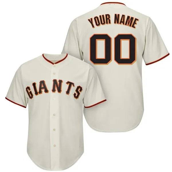 San Francisco Giants Customizable Pro Style Baseball Jersey - 3 Styles Available