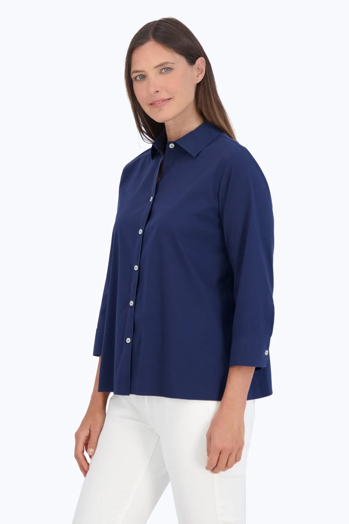 Sandra 3/4 Sleeve Stretch No Iron Shirt