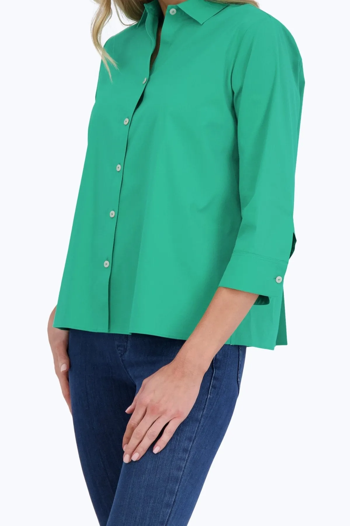 Sandra 3/4 Sleeve Stretch No Iron Shirt