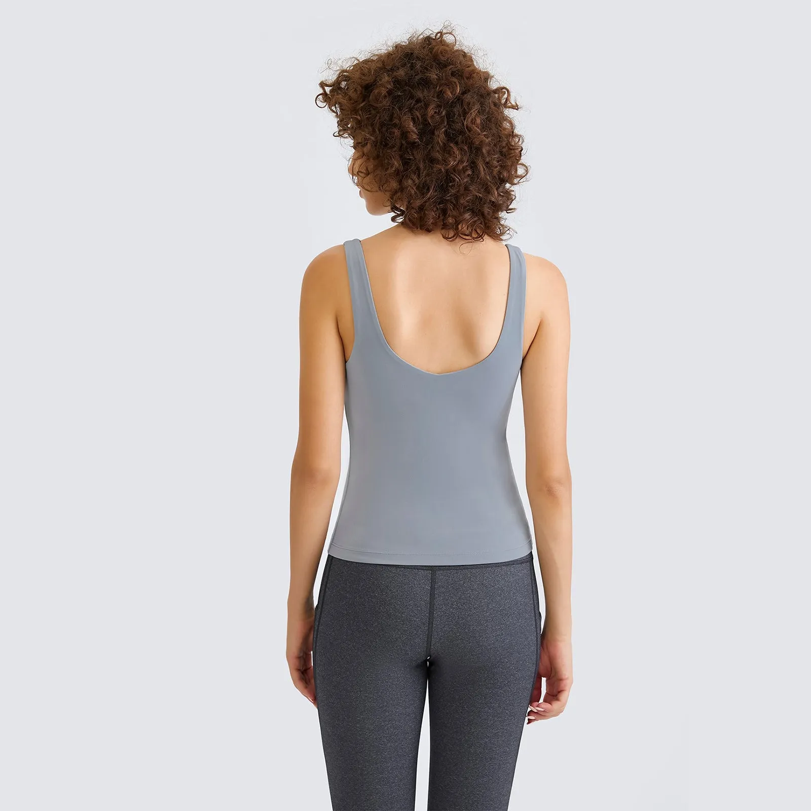 U-Neck Backless Tank Top