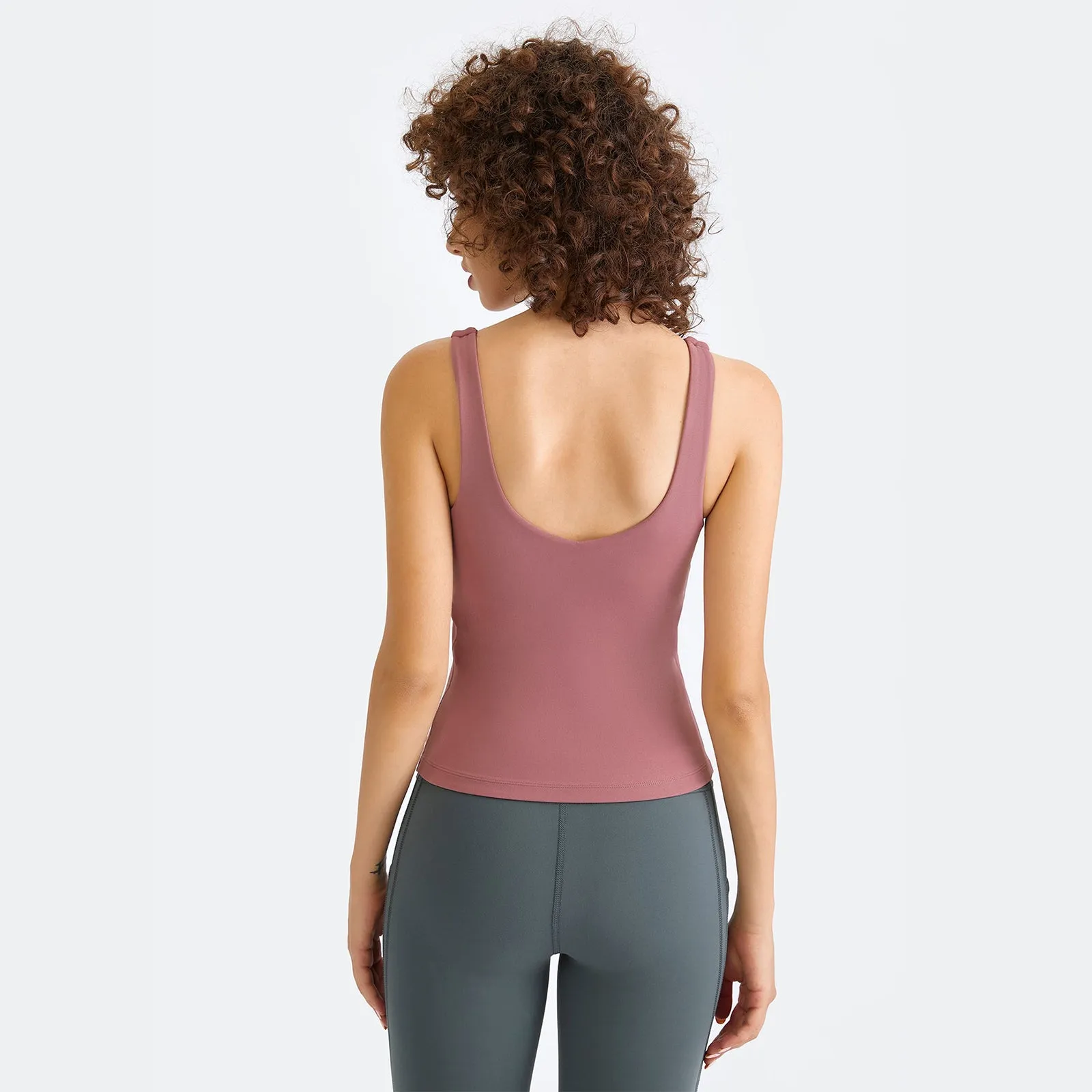 U-Neck Backless Tank Top