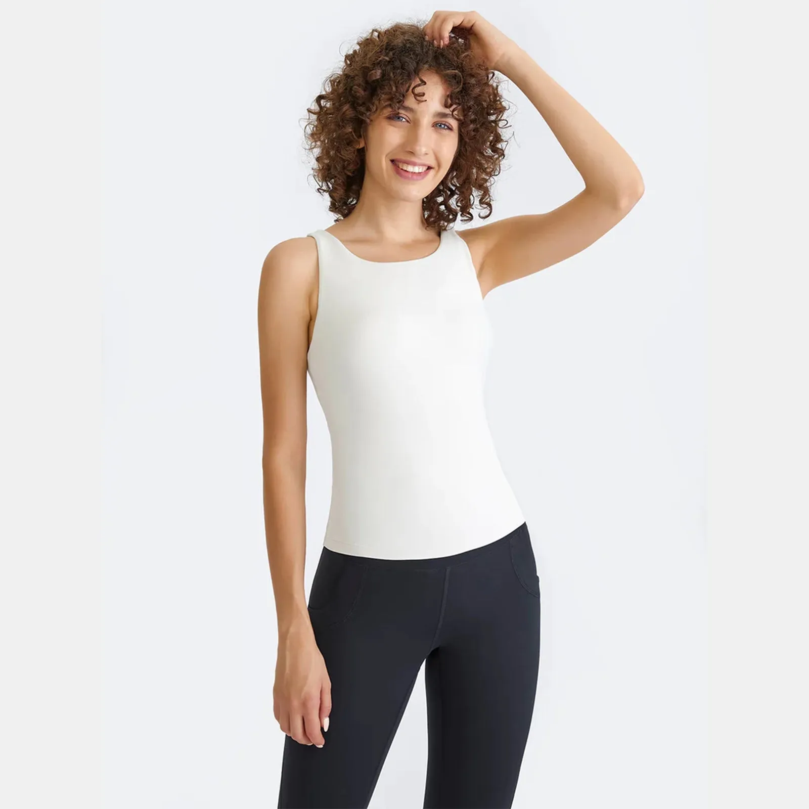 U-Neck Backless Tank Top