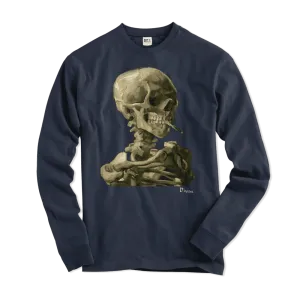 Van Gogh Skull of a Skeleton With Burning Cigarette 1886 Long Sleeve Shirt