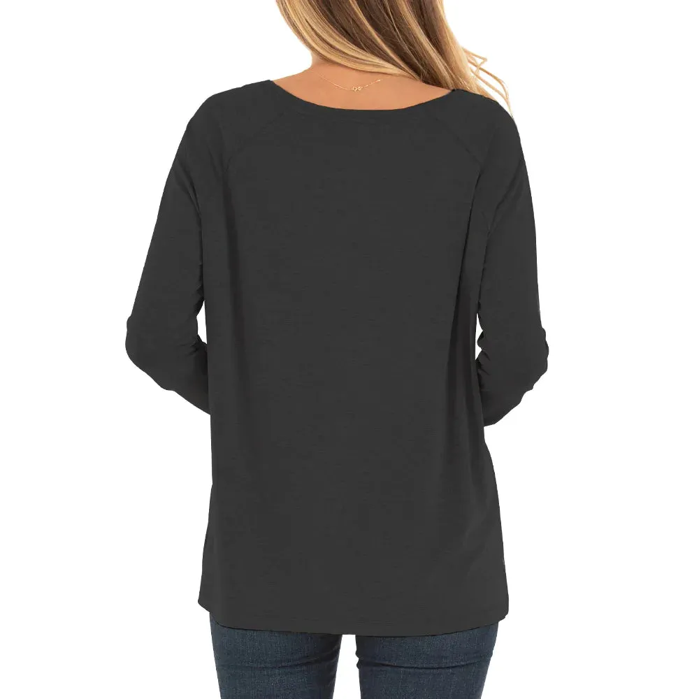 Women's Bamboo Everyday Flex Long Sleeve - Heather Black