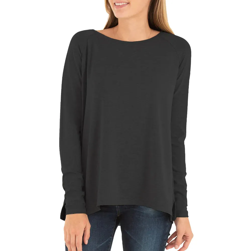 Women's Bamboo Everyday Flex Long Sleeve - Heather Black