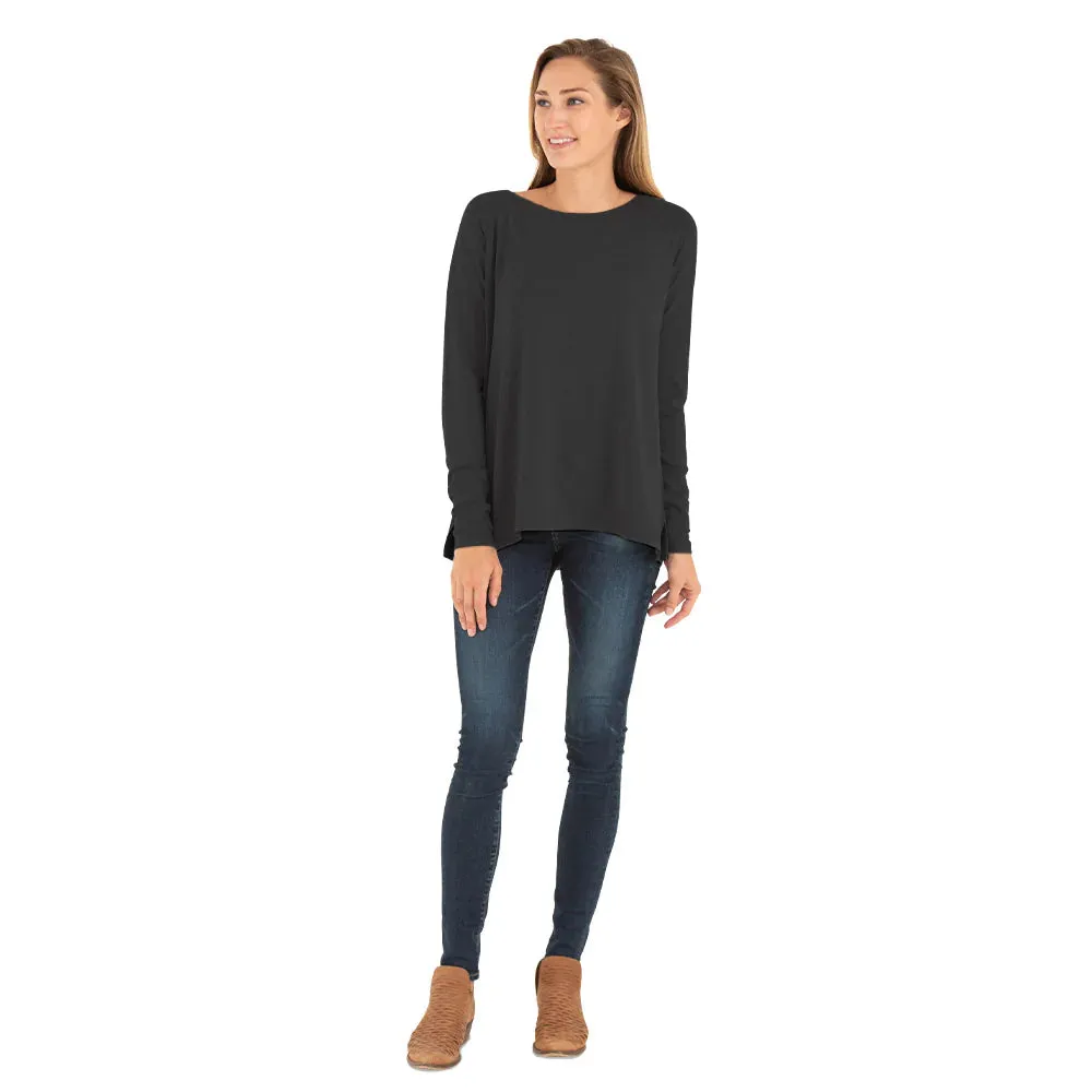 Women's Bamboo Everyday Flex Long Sleeve - Heather Black