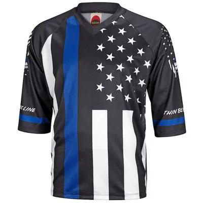 Wrldjry Thin Blue Line Mtb Md Mens Mtb Thin Blue Line Jersey  Apparel