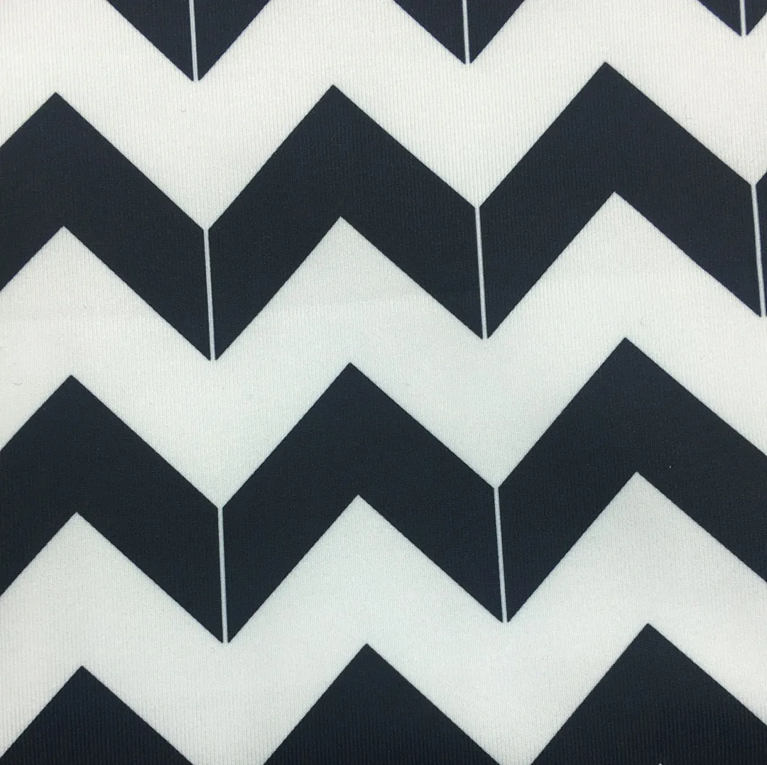 Zig Zag Lycra, Black & White (KAC0080)